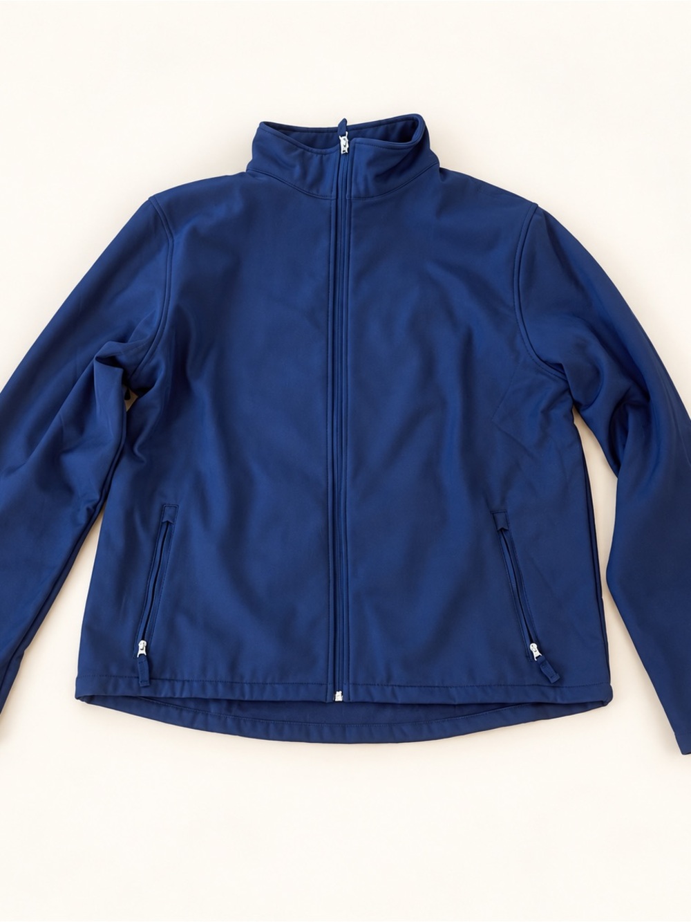 NWOT Kenneth Cole Navy Fleece Lined Softshell Jacket Men’s Large Full Zip